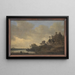 Scena rzeczna z tawerną Łabędź - Jan van Goyen — oprawiony obraz na ścianie