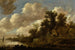 pejzażu rzecznych z farmami i gołębnikiem na wysokim brzegu - Jan van Goyen — widok dzieła