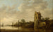 Rzeka z starą wieżą - Jan van Goyen — widok dzieła