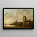 Rzeka z starą wieżą - Jan van Goyen — oprawiony obraz na ścianie