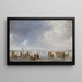 Scena zimowa na lodzie - Jan van Goyen — oprawiony obraz na ścianie