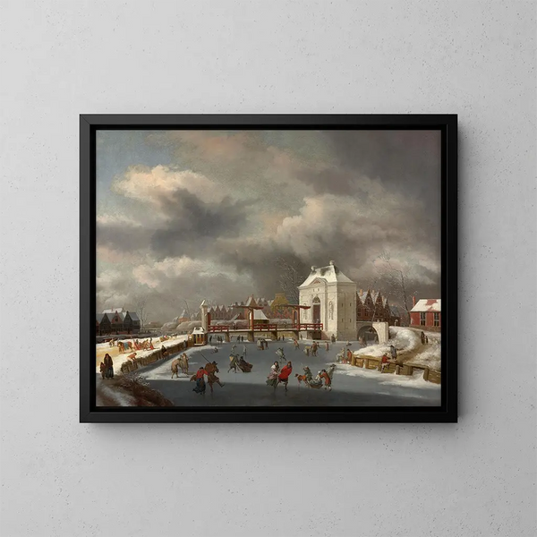 La porte Heiligeweg à Amsterdam - Jan van Kessel — oprawiony obraz na ścianie