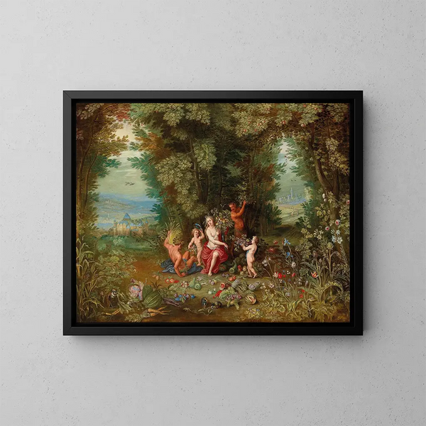 Alegoria Ziemi - Jan van Kessel młodszy — oprawiony obraz na ścianie