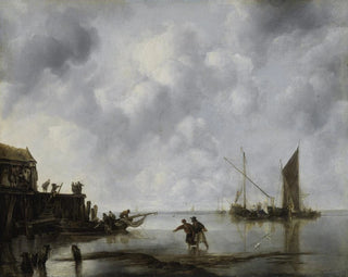 Jan van de Cappelle - Fishing Boats in a Calm.webp