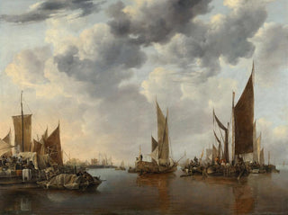 Jan van de Cappelle - Seascape with Ships.webp