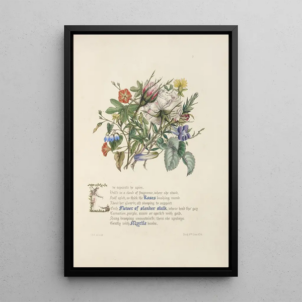 Jane Elizabeth Giraud - Roses flowers of slender stalk myrtle.webp