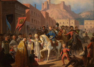 January Suchodolski - Hosius bishop of Vilnius and Sigismund Augustus.webp