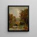 Bétail au bord d'un ruisseau - Jasper Francis Cropsey — oprawiony obraz na ścianie