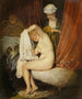 Kobieta przy toaletach - Jean-Antoine Watteau — widok dzieła