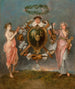 L'Union muzyki i komedii - Jean-Antoine Watteau — widok dzieła