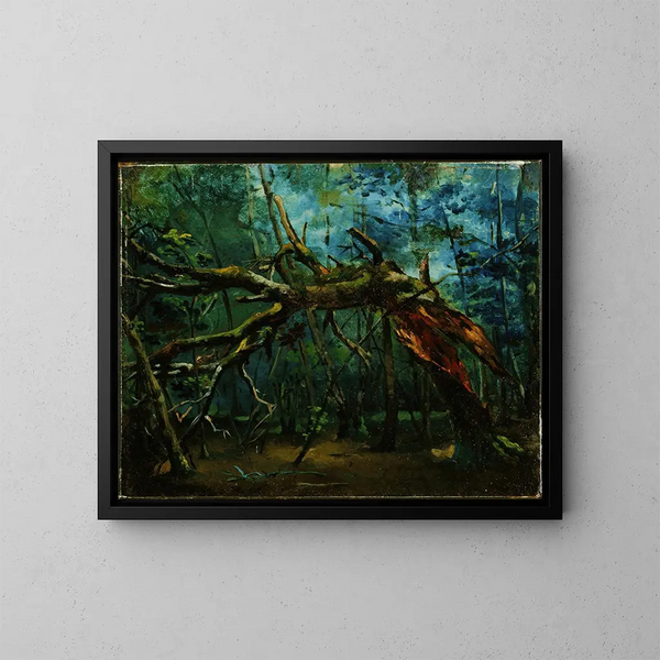 Upadłe drzewo - Jean-Baptiste-Camille Corot — oprawiony obraz na ścianie