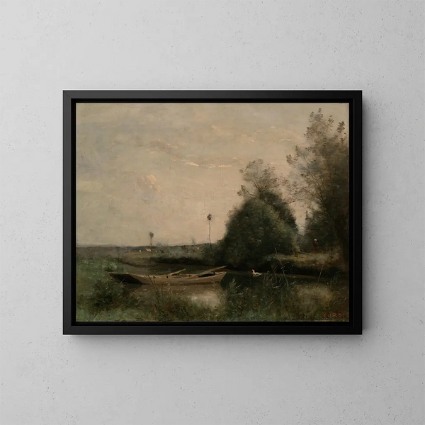 Staw w Mortain - Jean-Baptiste-Camille Corot — oprawiony obraz na ścianie