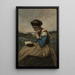Kobieta czytająca - Jean-Baptiste-Camille Corot — oprawiony obraz na ścianie