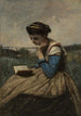 Kobieta czytająca - Jean-Baptiste-Camille Corot — widok dzieła