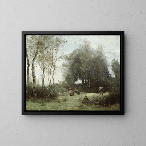 Le Pont des rendez-vous - Jean-Baptiste-Camille Corot — oprawiony obraz na ścianie