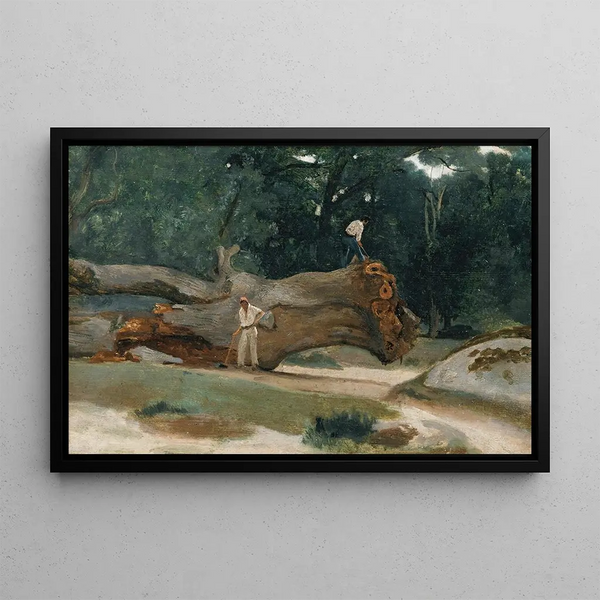 drwali - Jean-Baptiste-Camille Corot — oprawiony obraz na ścianie