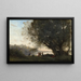 Taniec pod drzewami nad brzegiem jeziora - Jean-Baptiste-Camille Corot — oprawiony obraz na ścianie