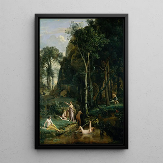 JeanBaptisteCamille Corot - Diana and Actaeon Diana Surprised in Her Bath.webp