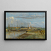 Dunkierka, port wewnętrzny - Jean-Baptiste-Camille Corot — oprawiony obraz na ścianie