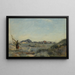 Dunkierka, kobieta łowiąca krewetki - Jean-Baptiste-Camille Corot — oprawiony obraz na ścianie
