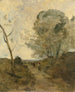 Wokół Arleux, Wiejska Kobieta Prowadząca Krowę na Pastwisko, Efekt Poranny - Jean-Baptiste-Camille Corot — widok dzieła