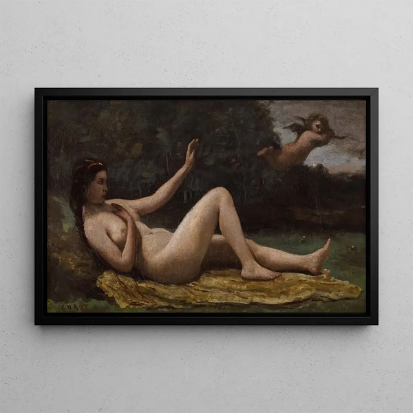 Evokacja miłości - Jean-Baptiste-Camille Corot — oprawiony obraz na ścianie