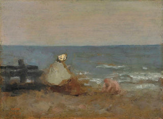 JeanBaptisteCamille Corot - Femme et Enfant au Bord de la Mer tretat.webp