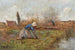 Klęcząca gospodyni zbierająca mlecze - Jean-Baptiste-Camille Corot — widok dzieła