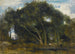Fontainebleau Chênes Inclinés dans une Clairière de Forêt - Jean-Baptiste-Camille Corot — widok dzieła