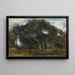 Fontainebleau Chênes Inclinés dans une Clairière de Forêt - Jean-Baptiste-Camille Corot — oprawiony obraz na ścianie