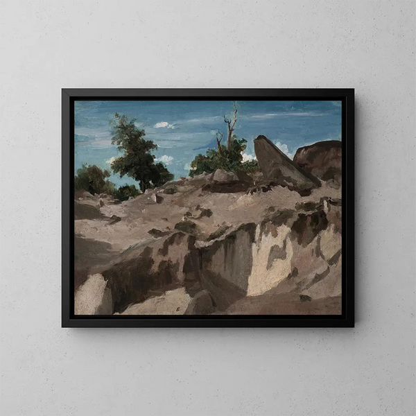 Fort de Fontainebleau na plateau BRL - Jean-Baptiste-Camille Corot — oprawiony obraz na ścianie