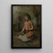 Młoda dziewczyna plecie wianek - Jean-Baptiste-Camille Corot — oprawiony obraz na ścianie