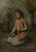 Młoda dziewczyna plecie wianek - Jean-Baptiste-Camille Corot — widok dzieła