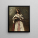 Kobieta cyganka z mandoliną - Jean-Baptiste-Camille Corot — oprawiony obraz na ścianie