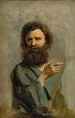 głowy brodatego mężczyzny - Jean-Baptiste-Camille Corot — widok dzieła
