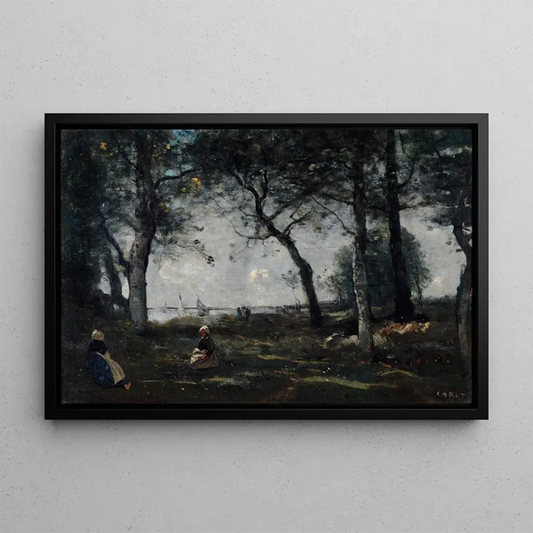 Honfleur - Jean-Baptiste-Camille Corot — oprawiony obraz na ścianie