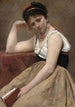 Przerwana lektura - Jean-Baptiste-Camille Corot — widok dzieła