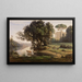 pejzażu włoskiego, miejsce we Włoszech, wschodzące słońce - Jean-Baptiste-Camille Corot — oprawiony obraz na ścianie