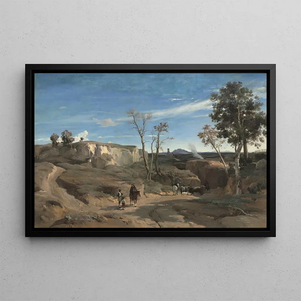 La Cervara, la campagne romaine - Jean-Baptiste-Camille Corot — oprawiony obraz na ścianie
