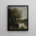 La liseuse sur la rive boisée - Jean-Baptiste-Camille Corot — oprawiony obraz na ścianie