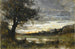 pejzażu o zachodzie słońca - Jean-Baptiste-Camille Corot — widok dzieła