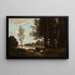 pejzaż z krowami - Jean-Baptiste-Camille Corot — oprawiony obraz na ścianie