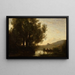 Le Passage de la rivière - Jean-Baptiste-Camille Corot — oprawiony obraz na ścianie