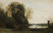 Rybak na łódce przy brzegu - Jean-Baptiste-Camille Corot — widok dzieła
