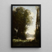 Les Deux sœurs sous les arbres au bord du lac - Jean-Baptiste-Camille Corot — oprawiony obraz na ścianie