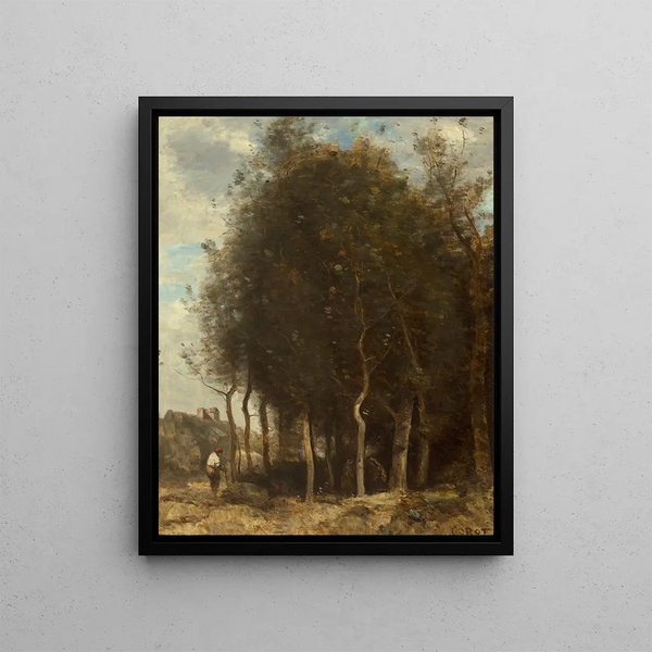 Lisière de bois - Jean-Baptiste-Camille Corot — oprawiony obraz na ścianie
