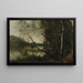 Staw z pochylonym drzewem - Jean-Baptiste-Camille Corot — oprawiony obraz na ścianie