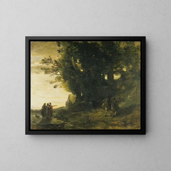 pejzażu Macbeth - Jean-Baptiste-Camille Corot — oprawiony obraz na ścianie