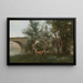 Mantes Brzegi Sekwany u podnóża mostu - Jean-Baptiste-Camille Corot — oprawiony obraz na ścianie