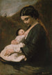 Matka i dziecko - Jean-Baptiste-Camille Corot — widok dzieła